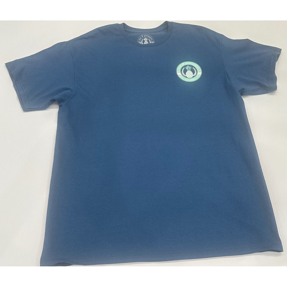 Love & Pineapples Flamingo Be Yourself Graphic T-Shirt Blue Large RN146542